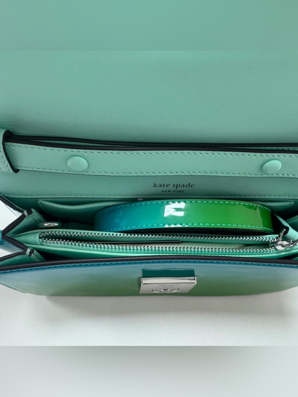 kate spade Dakota Mint Ombre Crossbody Bag - Picture 5 of 7